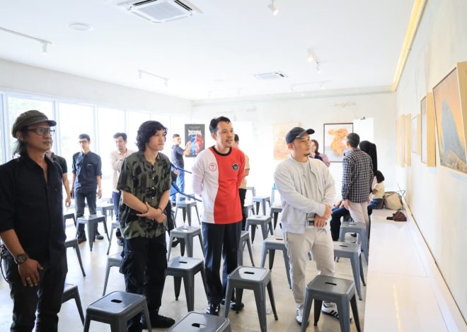 Puluhan Lukisan Hiasi Kopi Rona Serang, Wawali Agis Dukung Pengembangan Seni Budaya Lokal