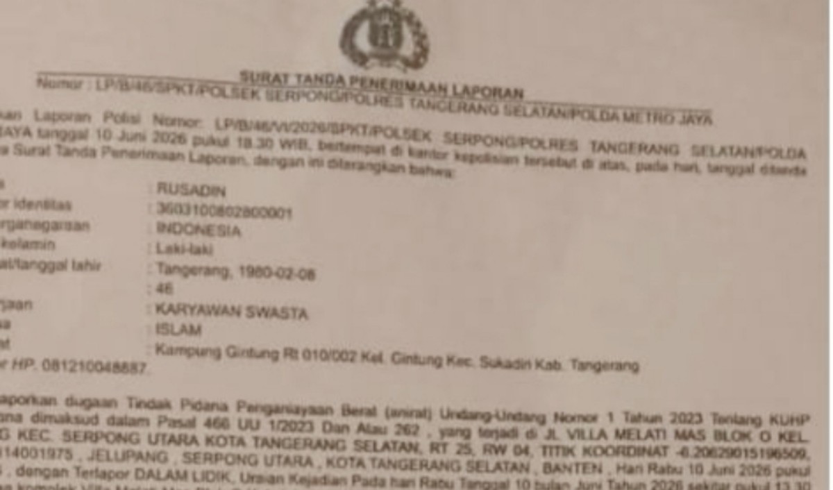 Polsek Serpong Dalami Dugaan Penganiayaan Pimred BantenNet